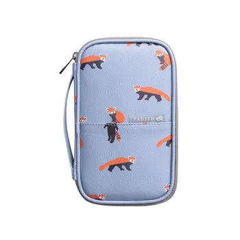 

New Arrival Cute Animal Prints PU Leather Travel Passport Holder Fashion Long Zipper Credit Card Holders
