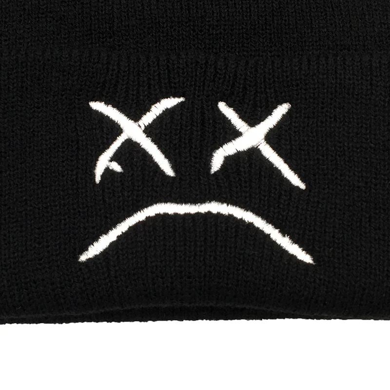 Вышивка Lil Peep beanie cap xxxtentacion Мужская и wo мужская вязаная шапка для зимы в стиле хип-хоп шапочки модная Лыжная шапка