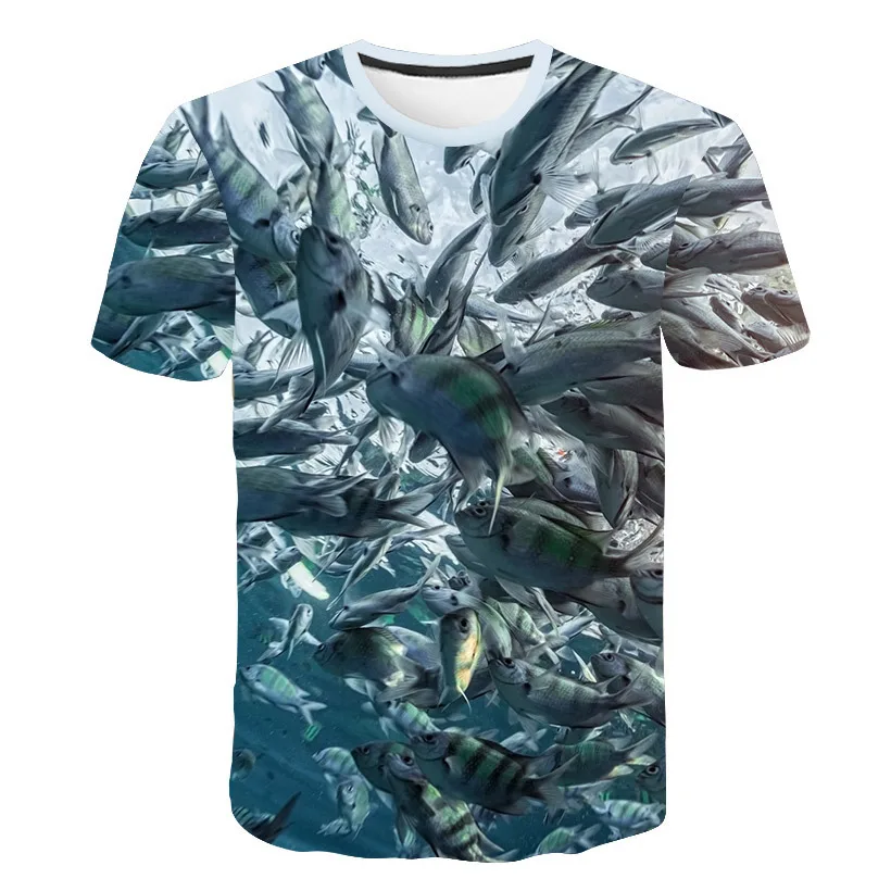 10 стилей Мужская одежда для рыбалки Новая летняя 3D футболка для рыбалки дышащая рубашка с коротким рукавом Уличная велосипедная куртка одежда для рыбалки - Цвет: 02
