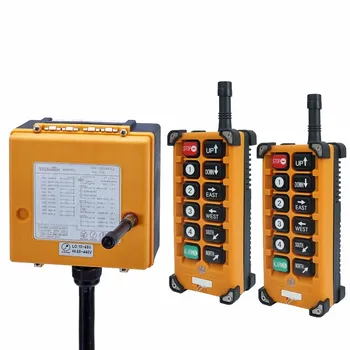 8 Channels single speed Industrial Wireless Radio remote controller switch speed control Hoist Crane Control Lift Crane F23 A++S 1pcs hs 6 ac dc24v 6 channels control hoist crane radio remote control sysem industrial remote control brand new