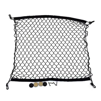 

Car Back Rear Trunk Seat Elastic String Mesh Net Cargo Organizer Carrying Storage Bag Multifunction Luggage Holder 4 Hooks