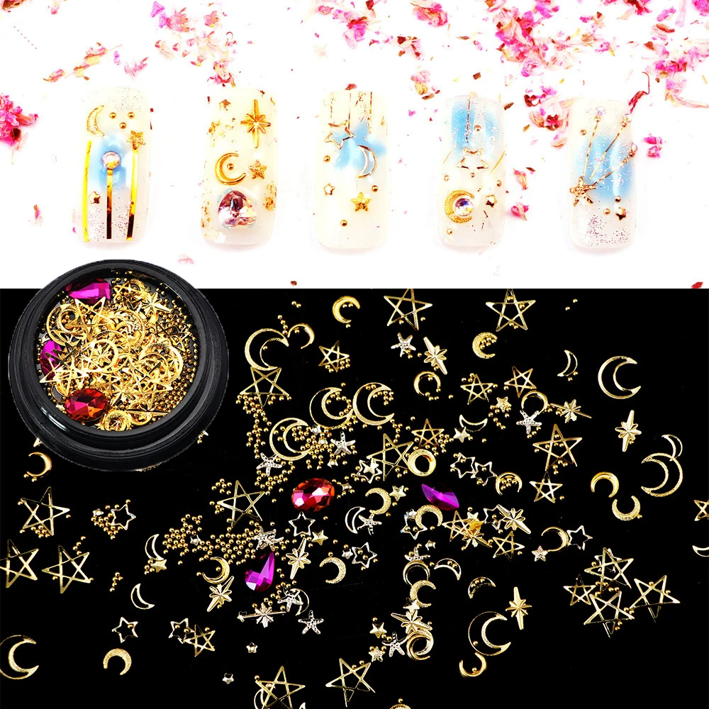 

Crystal Glass gem Bright Rhinestone Alloy Nail Art Decorations Glitter DIY 3D Nail Jewelry Pendant
