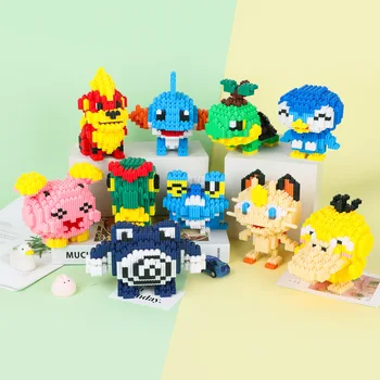 

900pcs+ Mini Pokémoned Magic Blocks Growlithe Whismur Piplup Psyduck Building Bricks Model Mirco Figures Toys For Children