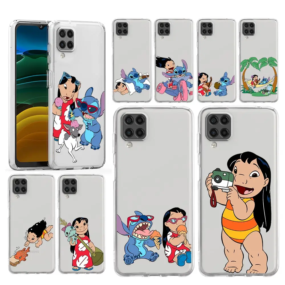 Чехол из мультфильма Лило Стич для Samsung Galaxy M31 M51 M52 5G M30s M31s A32 A52 A12 A21s A11 M11 M21