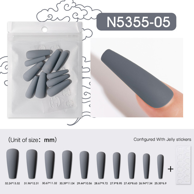 10PCS/LOT False Nail Color Artifical Fake Nails Art  All For Manicure Press On Nail Gel Tools Matt Gel Art Design