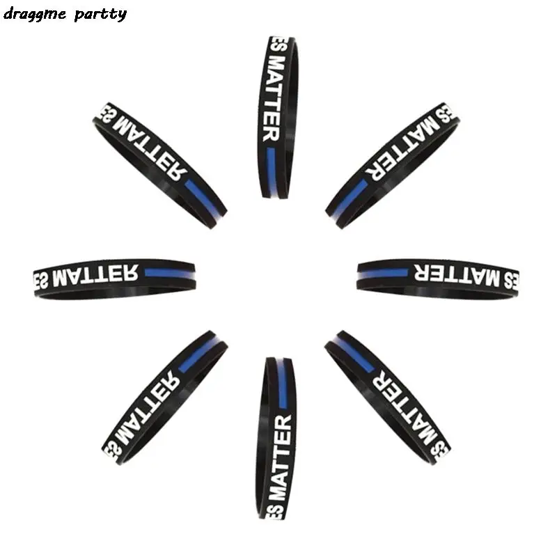 Blue Lives Matter Wristband for Adults Police Officers Patrol Awareness Support and Outdoor Sports | Украшения и аксессуары
