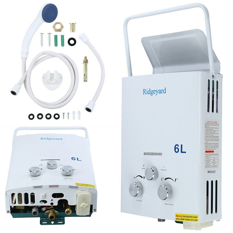 Yonntech 6L Lpg Boiler 12KW Propan Gas Tankless Boiler Met Douche