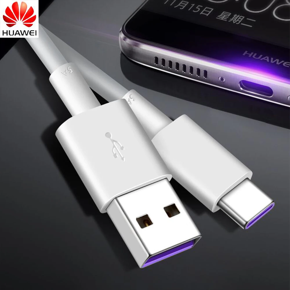 Huawei USB 5A type C кабель P30 P20 Pro lite Mate20 10 P10 Plus 3 1 type-C оригинальный Супер зарядный |