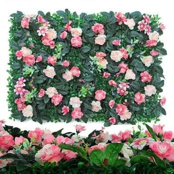 

Silk Chinese Rose Flower Wedding Backdrop Decor Pink White Red Artificial Flower Pants Home Garden Decoration Wall Flowers