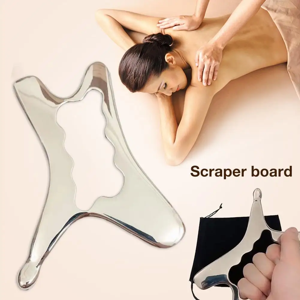 

New Handed Stainless Steel Scraping Board Body Scrapper Plate for Release Pain Relief Guasha Tools Body Massage Tools Yoga
