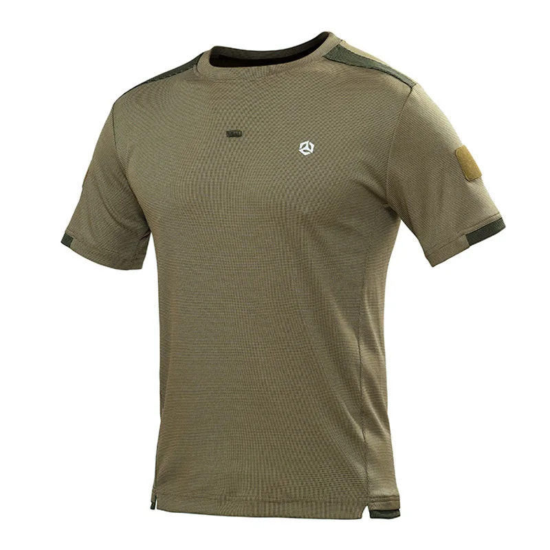 Summer Outdoor Quick Dry Short Sleeve Men's Sports T-shirt Thin Breathable Loose Fan T Shirt Tops sport t shirt