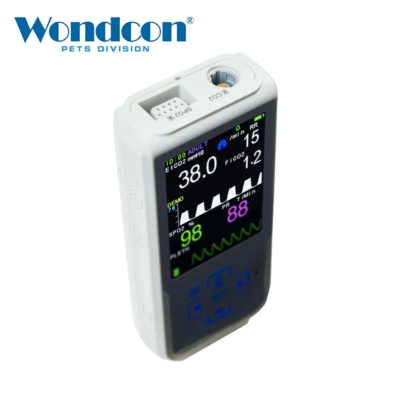 Wondcon WMV 650E ветеринарный SPO2 ETCO2 монитор для собак и кошек veterinaria для животных домашних животных