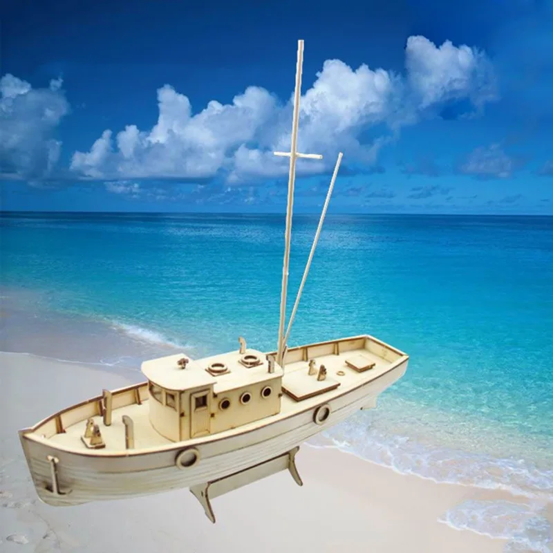 

Knox Fishing Ship Model Children Science Equipment Children DIY Educational Toy Wood Assembled Model
