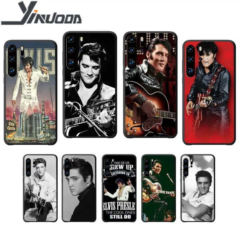 Yinuoda Elvis Presley soft black phone case funda for Huawei P9 lite 2016 2017 P 10 P20 PRO P30 P40 smart 2019 cases | Мобильные