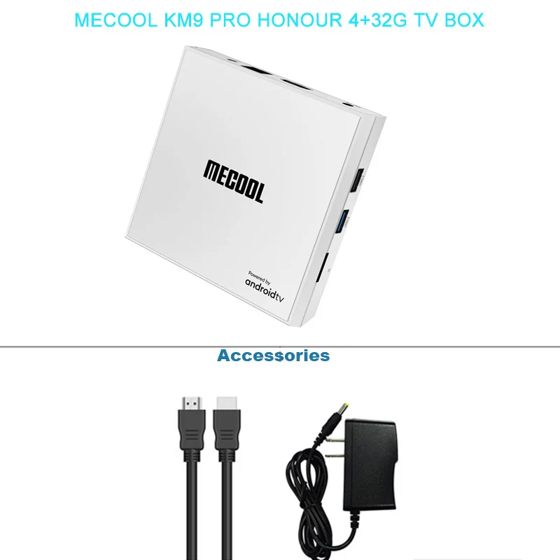 Mecool KM9 PRO HONOUR Android 9,0 ТВ приставка 4+ 32G ТВ приставка ТВ 2,4G/5G WiFi Поддержка IEEE Blutooth 4,1 Amlogic S905X2 четырехъядерный - Цвет: KM9 PRO KING