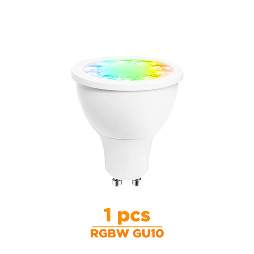 1 Pcs Color Gu10 Умный дом rgb и теплый белый gu10 прожектор zigbee 5 Вт RGBW GU10 лампа AC100-240V работать с Amazon Echo plus smartThing - Испускаемый цвет: 1 Pcs Color Gu10