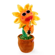 Очаровательные Плюшевые игрушки с подсолнухами, можно спеть, танец и удар саксофон творческие подарки для снижения давления