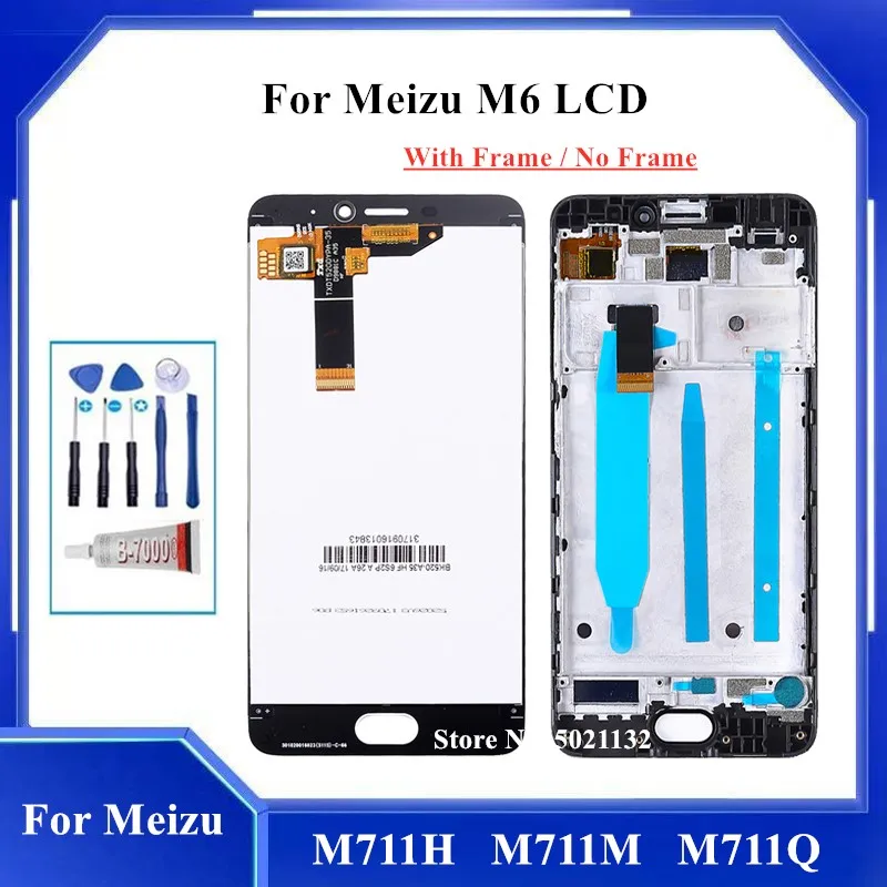 

5.2" For Meizu M6 Meilan 6 LCD Display With Frame Touch Screen For Meizu M6 M711H M711M M711Q LCD Screen Glass Assembly