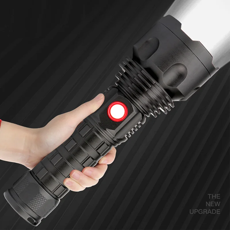 Tanie Najjaśniejsza latarka LED XHP90 XHP50 mocna wodoodporna latarka LED użyj 18650 baterii USB akumulator na kemping