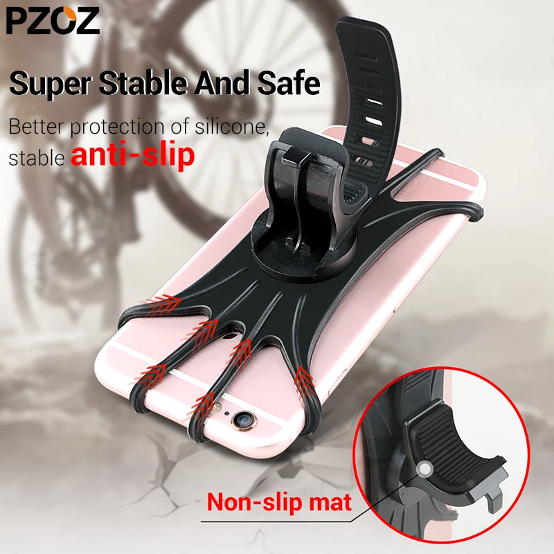PZOZ держатель для телефона на велосипед, подставка для велосипеда для iPhone, samsung, Xiaomi, универсальный держатель для мобильного телефона, gps, держатель для мотоцикла, аксессуары