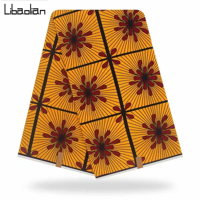 Высокое качество хлопок ткань Анкара Африканский настоящий воск ткань настоящий воск Африканский настоящий голландский воск 6 ярдов/для свадебного F11-27