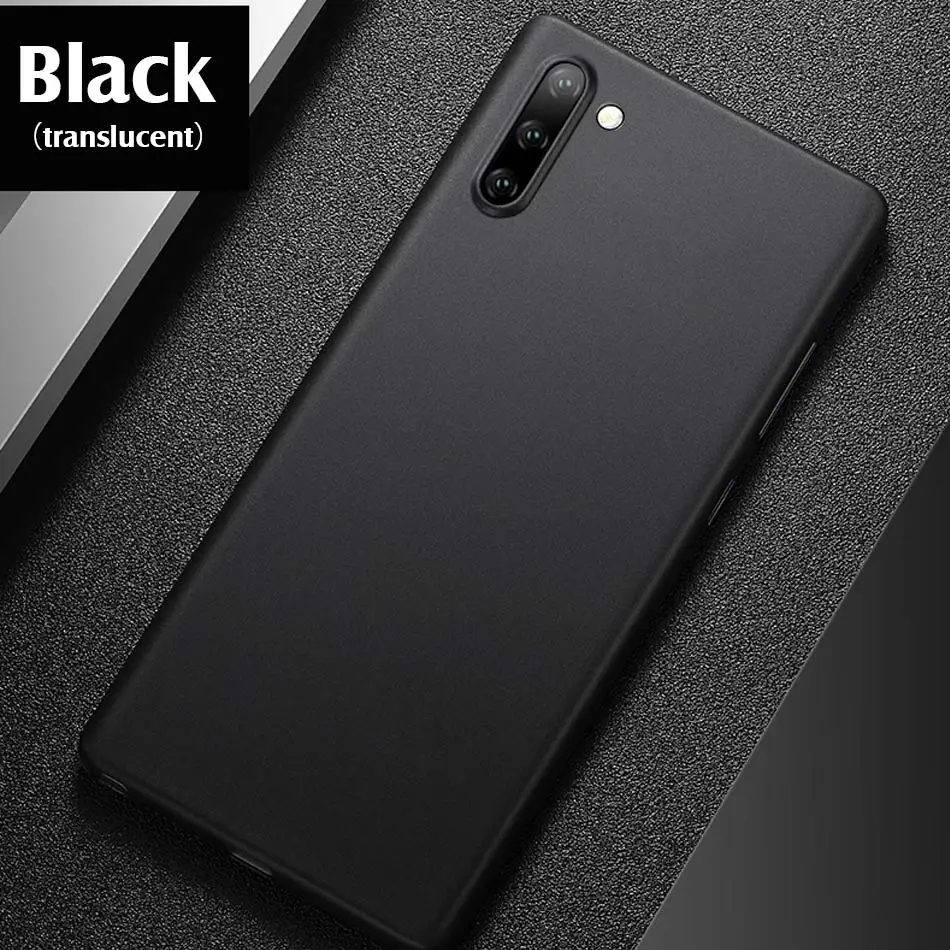 black Роскошный ультра тонкий 0,2 мм матовый ПП чехол для samsung Galaxy S8 S9 S10 S10E Plus Note 8 9 10 Pro противоударный бампер чехол для телефона - Цвет: black