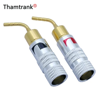 

100pcs/lot Gold Plated 2mm Banana Male Plug Connector 24K Pure Copper Banana Speaker Plug Jack Audio Connector 5 Pairs Red+Black