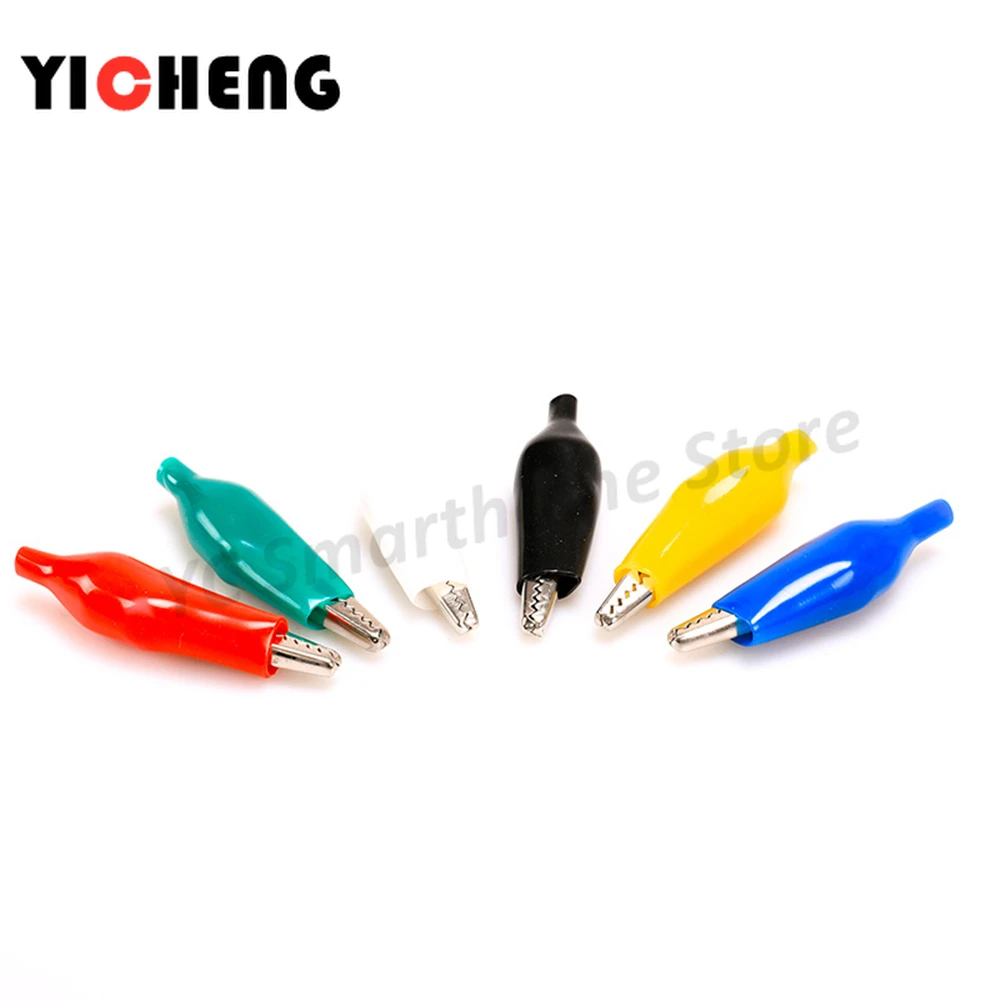Alligator clips 6pcs DIY alligator clip test clip power cord battery clip for experiment medium length 35mm clip