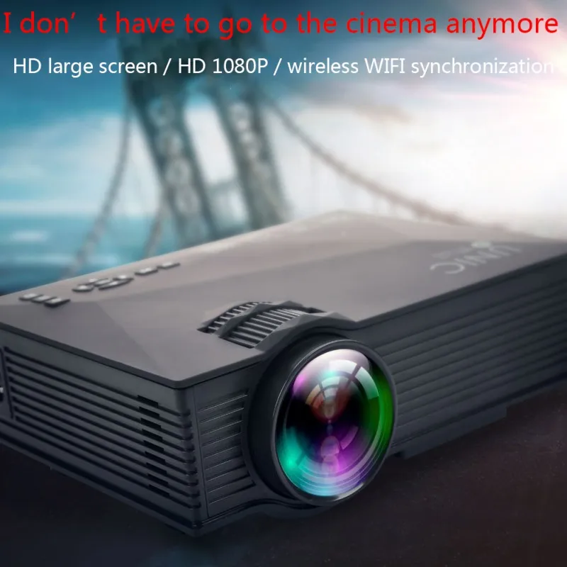  New UC46 UC68 WIFI Projector Smartphone Portable Video Projector Euro Plug For Home Entertainment
