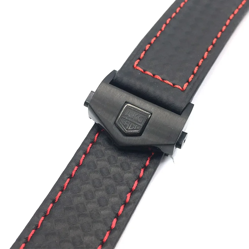 Ремешок AKGLEADER из углеродного волокна и натуральной кожи для часов Apple Watch Series 4 5 40 мм 44 мм серия 3 2 браслет на запястье 38 мм 42 мм