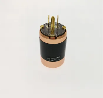 Online P-004 1 Set Top Class Hashimoto Power Plug Thick Meat Gold Technology Rose Gold Carbon Fiber Shell Sound Emotion Magnificent