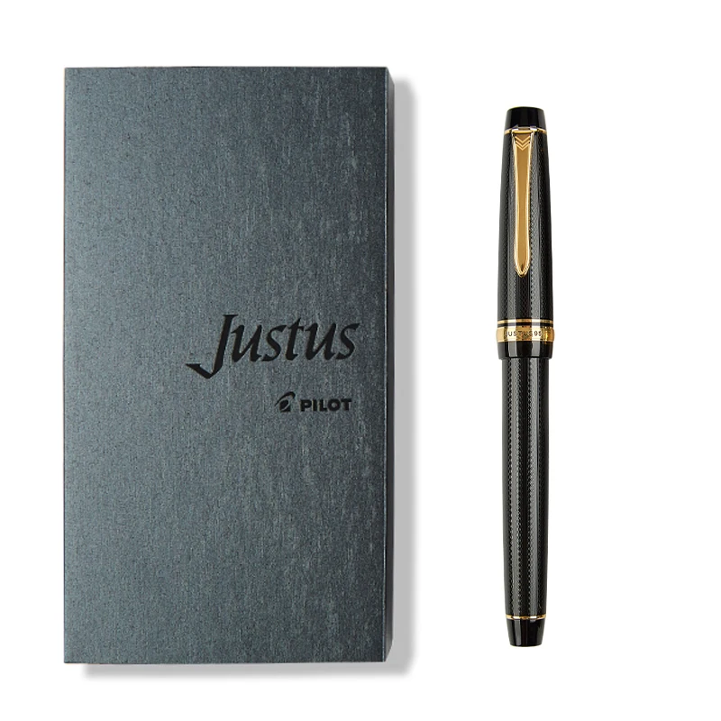 Black Grid PILOT Justus95 перьевая ручка 14 К Золотое перо Регулируемый мягкий и жесткий Золотой перо практика слово FJ-3MR Подарочная коробка Регулировка твердости - Цвет: Black Grid