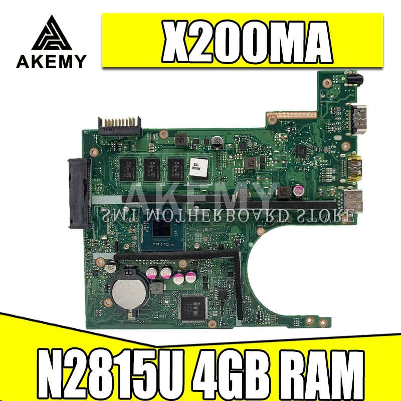 X200MA материнская плата N2815U 4 Гб RAM для For Asus X200M F200M ноутбука плата|motherboard for asus|laptop