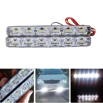 

Car Light LED Car Daytime Running Light Car Universal 6 LED Replacement Accessories Modified Grid Light
