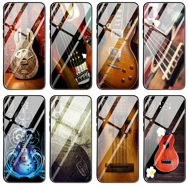 Струны для бас-гитары музыка Guitares закаленное стекло мобильный телефон чехлы Huawei