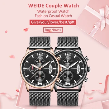 

WEIDE Men's Watches Fashion Brand Luxury Quartz Watch Chronograph Wrist Watch for Men Waterproof Watches Relogio Masculino 0833M