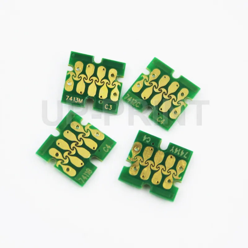 1 Набор T7411-T7414 одноразовые чипы для чернильного картриджа Epson F6000 F6070 F6200 F6270 F7000 F7070