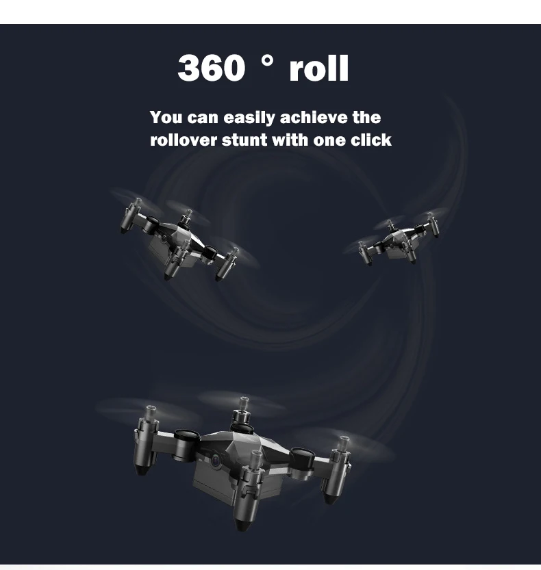 Kids Handle Remote Control Mini Folding Drone Quadcopter 360 Degree Roll HD Aerial Photography Plastic Aircraft Children's Toys remote control car helicopter