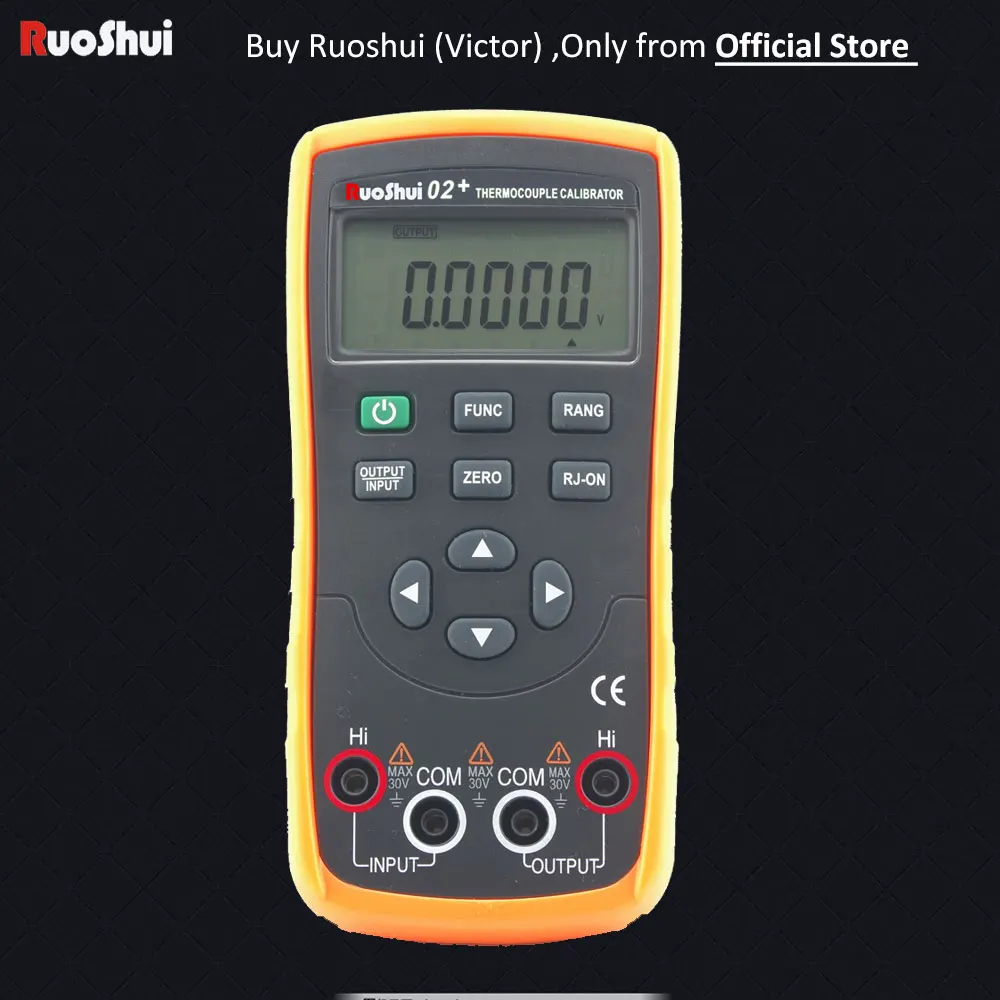 

02+ RuoShui Thermocouple Calibrator Auto range process Electrical calibration easy to use signal generator detector tester