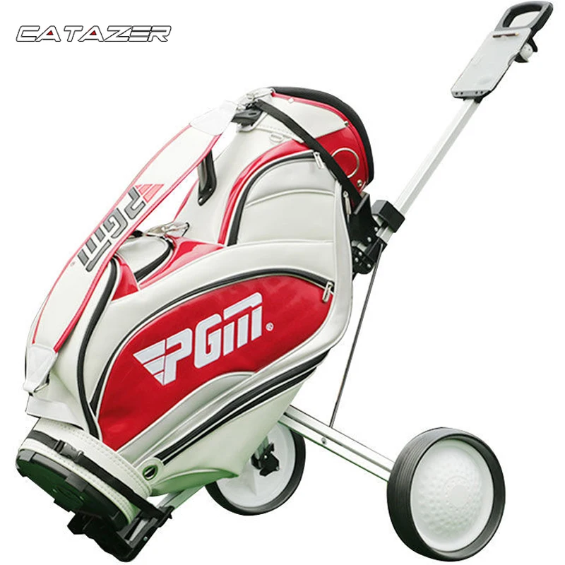 Golf Cart Wheels Trolley for Golf Bag Outdoor Sport Training Match Airport Luggage Check Carrier Cart Stroller