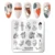 NICOLE DIARY Square Nail Stamping Plates Stainless Steel Flower Series Nail Art Stamp Stencil Printing Tool