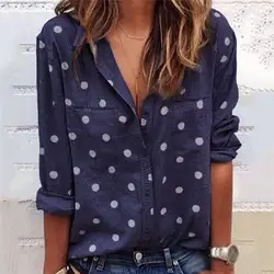 Женские блузки, летняя повседневная Свободная рубашка большого размера, новые рубашки с v-образным вырезом и длинным рукавом, топы, футболки