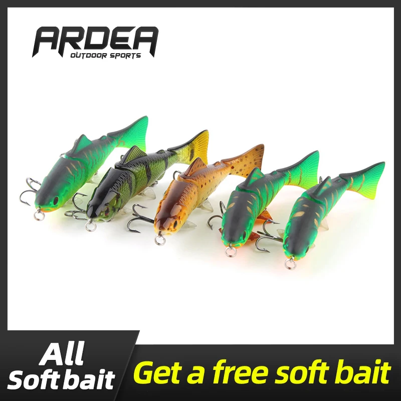 

ARDEA Jointed Fishing lure sinking Swimbait 3.9in/16.5g 3-section bait catfish Perch ISCA artificial hard lure AWB122D