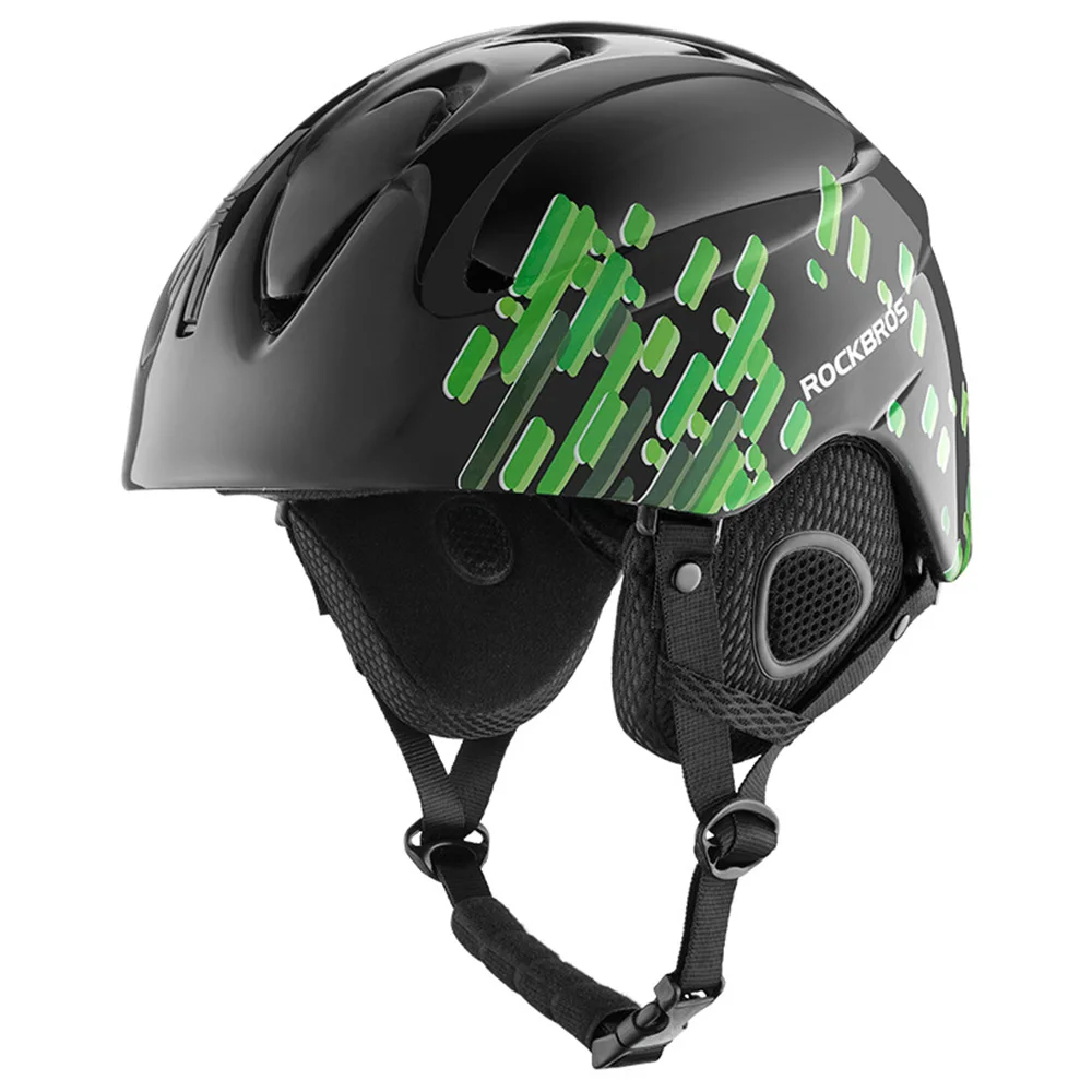 ROCKBROS интегрированный лыжный шлем Зимний теплый ультра-светильник дышащий велосипедный шлем для верховой езды лыжный шлем спортивное оборудование безопасности