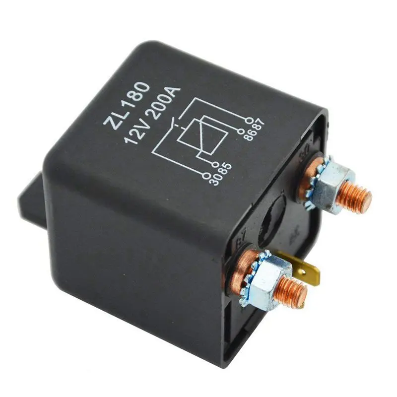 12V 200A релейный автомобильный Грузовик для автомобильного двигателя лодка стартер для автомобиля сверхмощный Сплит зарядка ZL180 с 2-контактным следом+ 2 терминала