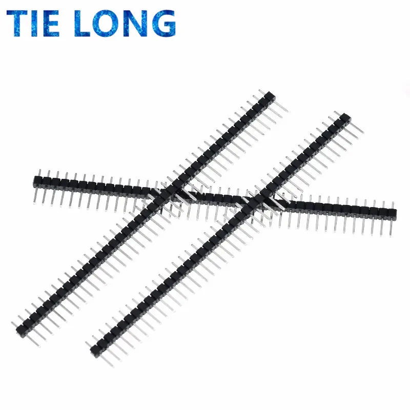 Dupont Wire Jumper Cable Kit 10pcs 40 Pin 1x40 Single Row Male 2.54 Breakable Pin Header Connector Strip for Arduino