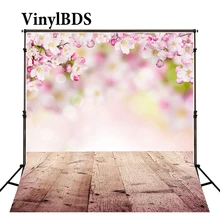 Kate Spring Photography Backdrops Pink Flower Wood Backdrop Romantic Wedding Photography Backdrops Customize Seamless Photo