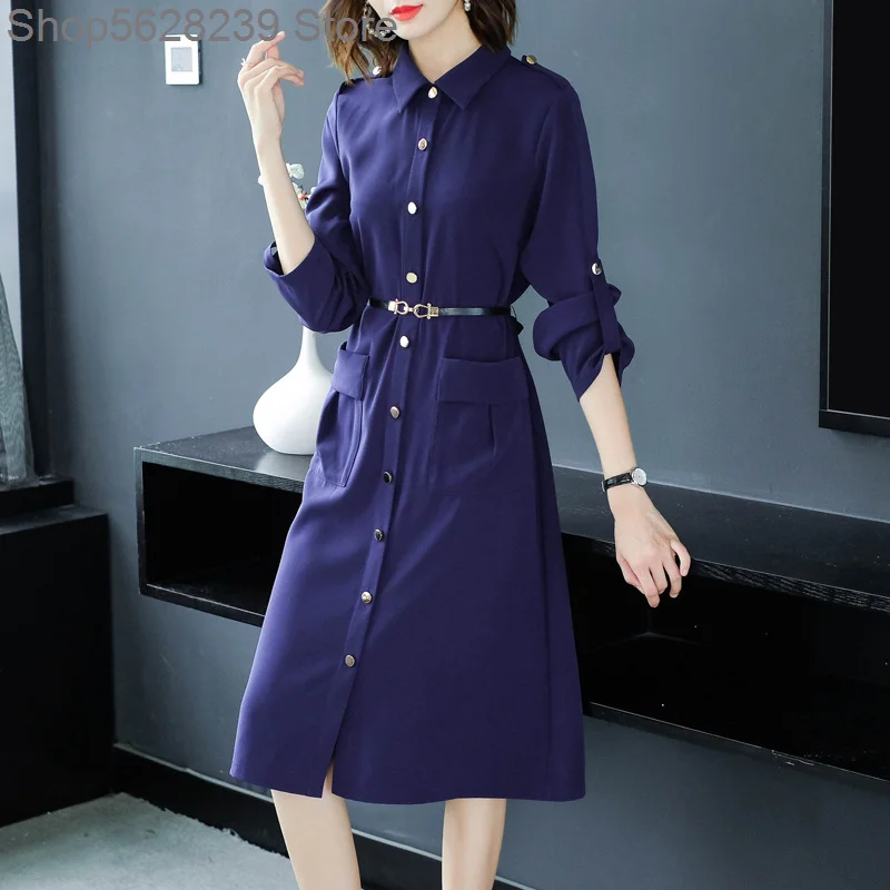 

Early Autumn 2020 Autumn Style Skirt Female Light Ripe Wind Dress Socialite Waist Shirt Skirt
