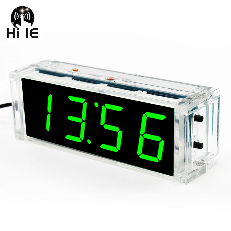 DIY Digital LED Clock Kit Light Control Temperature Date Time Display 51 MCU training
