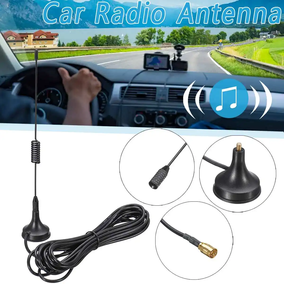 

DAB/DAB+/FM/AM Car Radio Aerial Magnetic Mount DAB Antenna SMB For the Pure Highway For Pioneer High Gain 4m cable